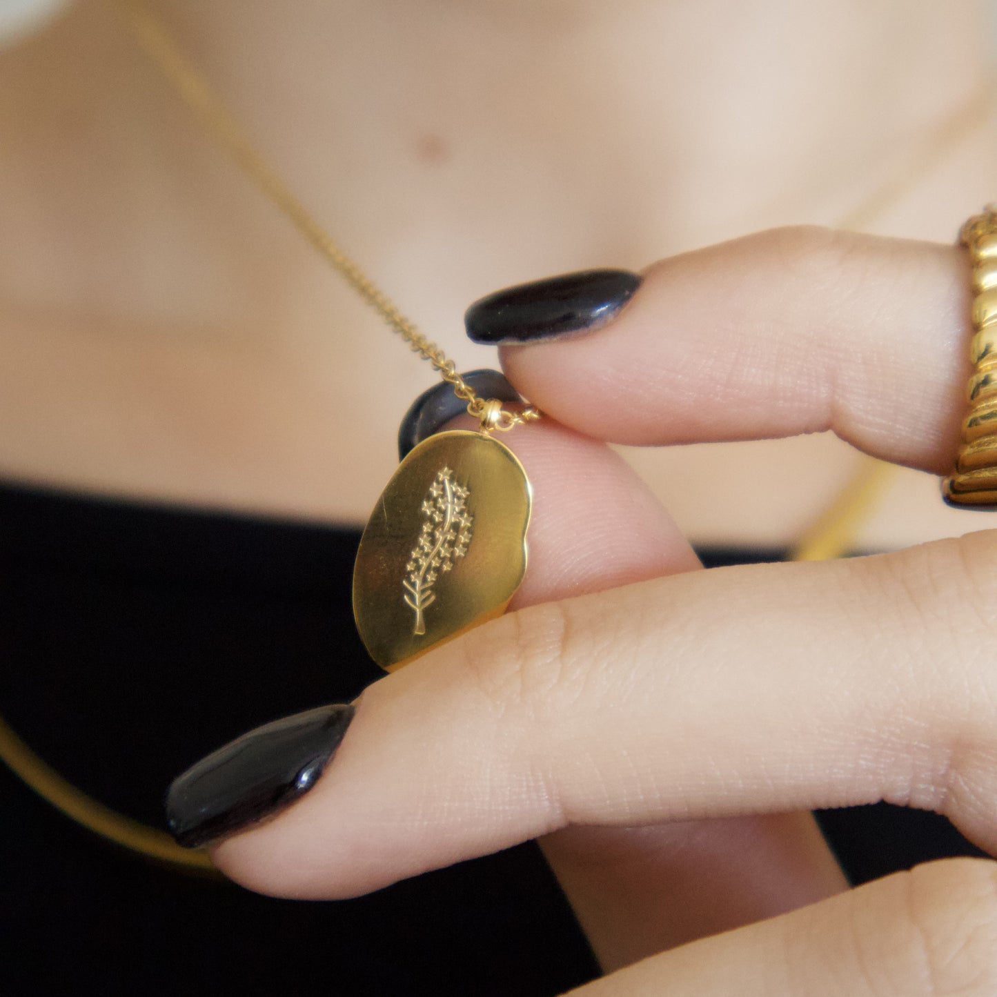 18k Gold Plated Birth Flower Necklace