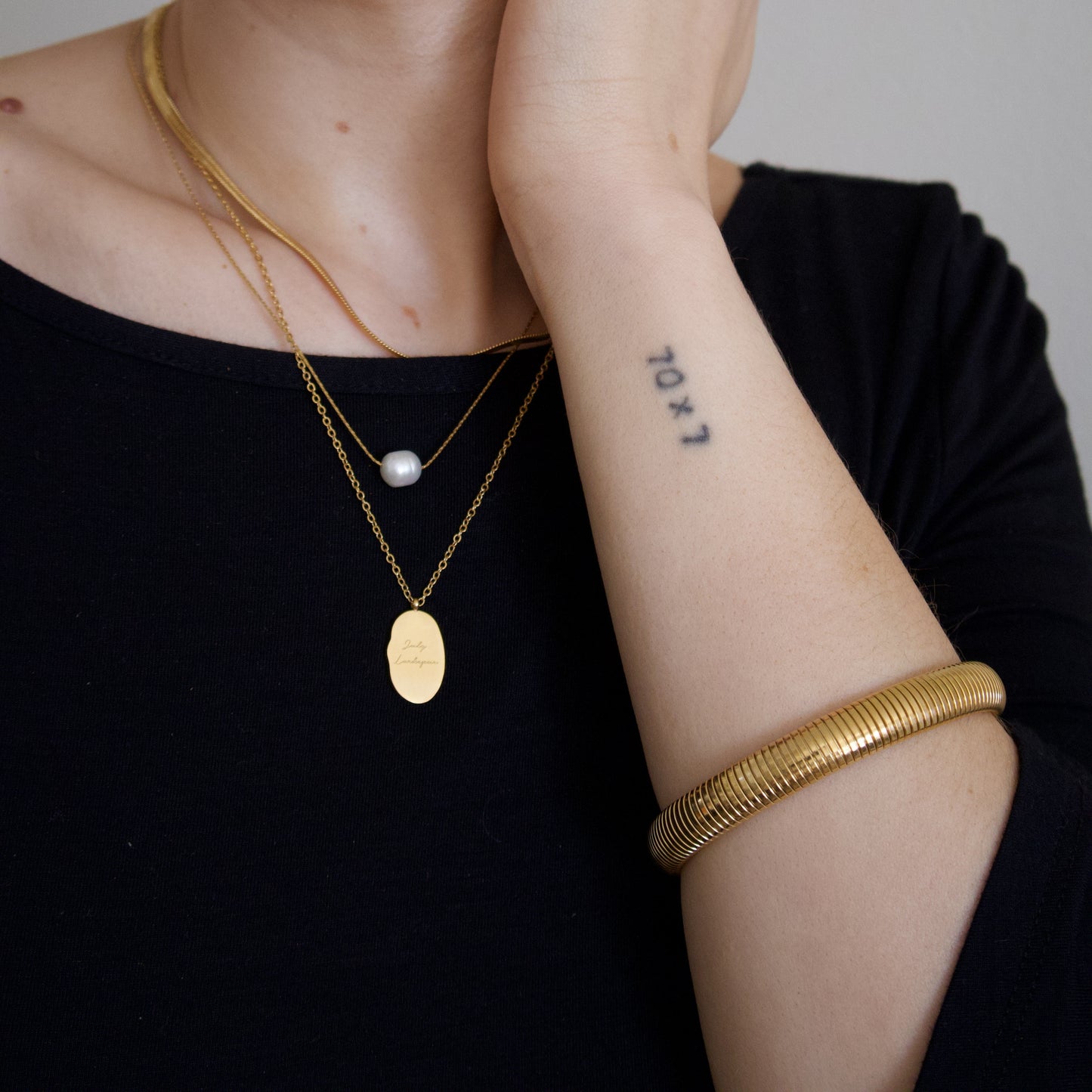 18k Gold Plated Elasticated Stacking Bangle