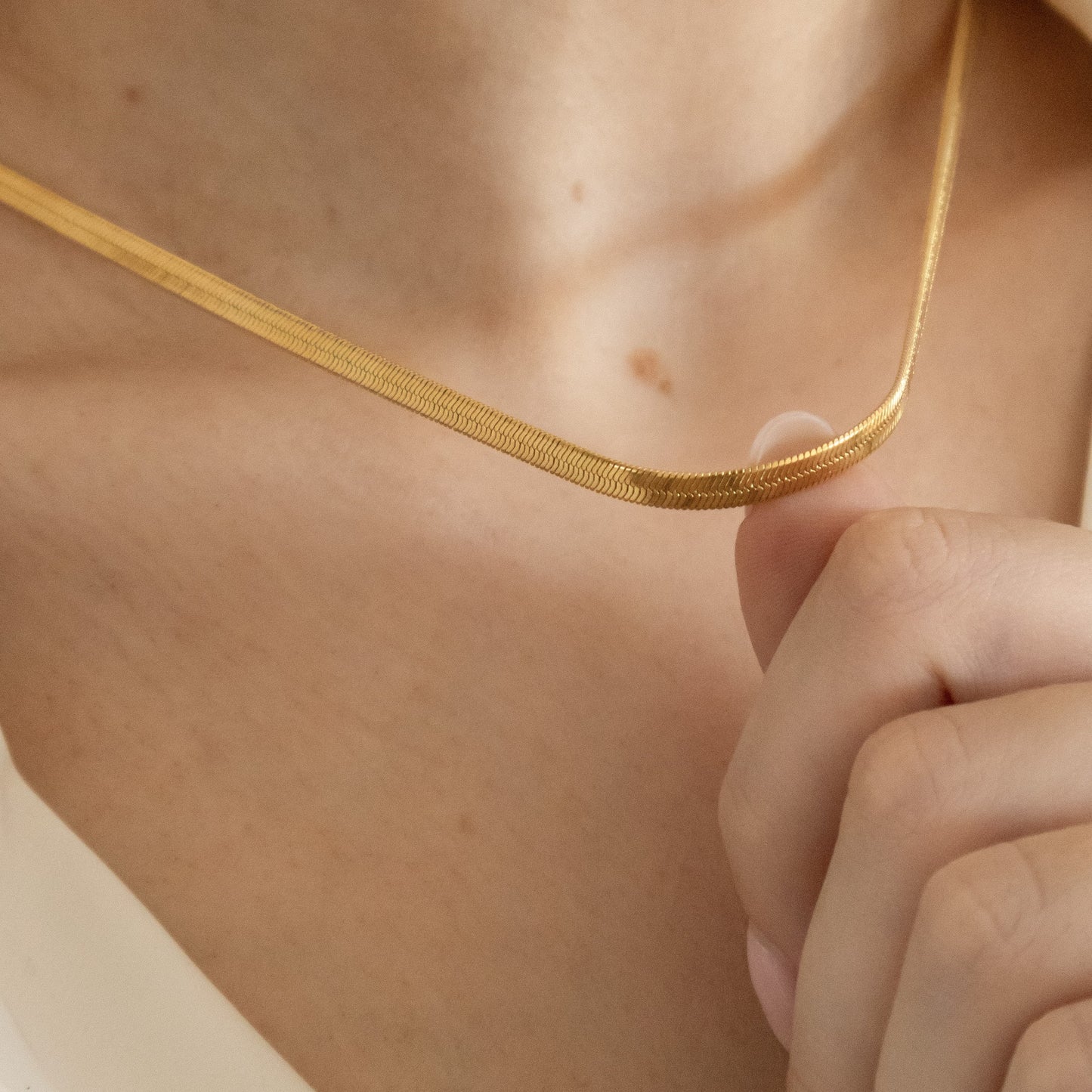 18k Gold Plated Snake Chain Necklace