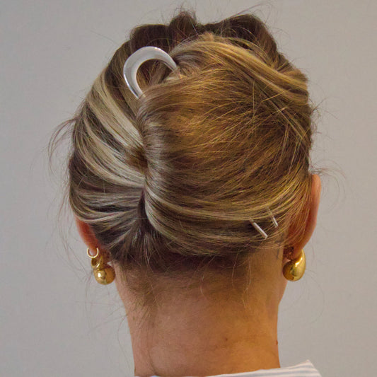 Large French Silver Hair Pin