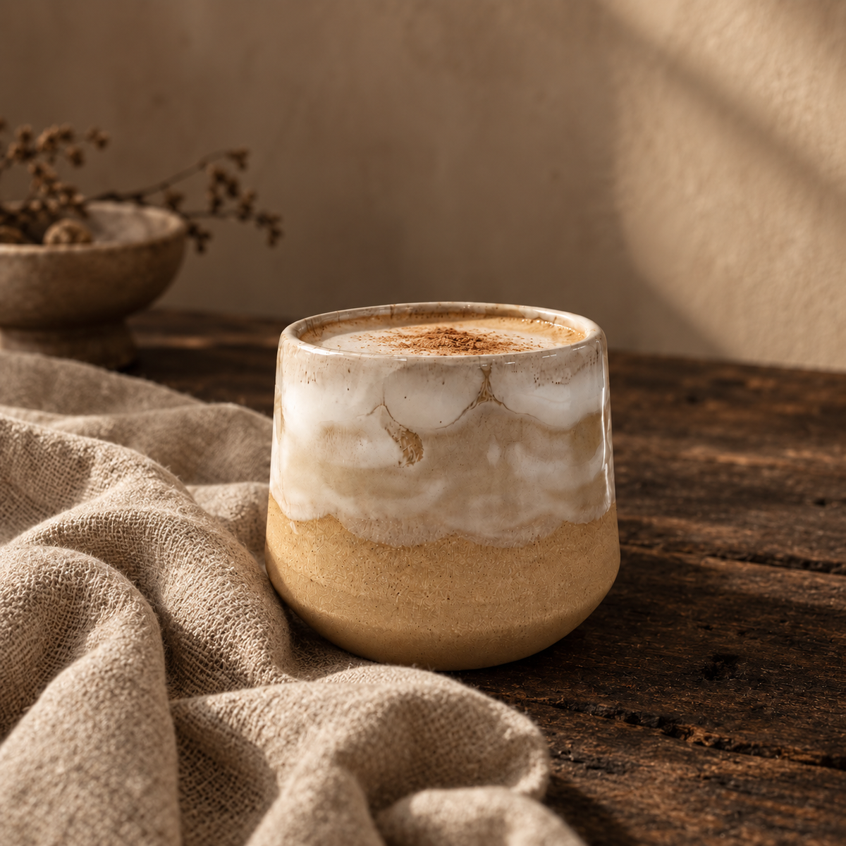 Artisan Ceramic Mug - White Sands