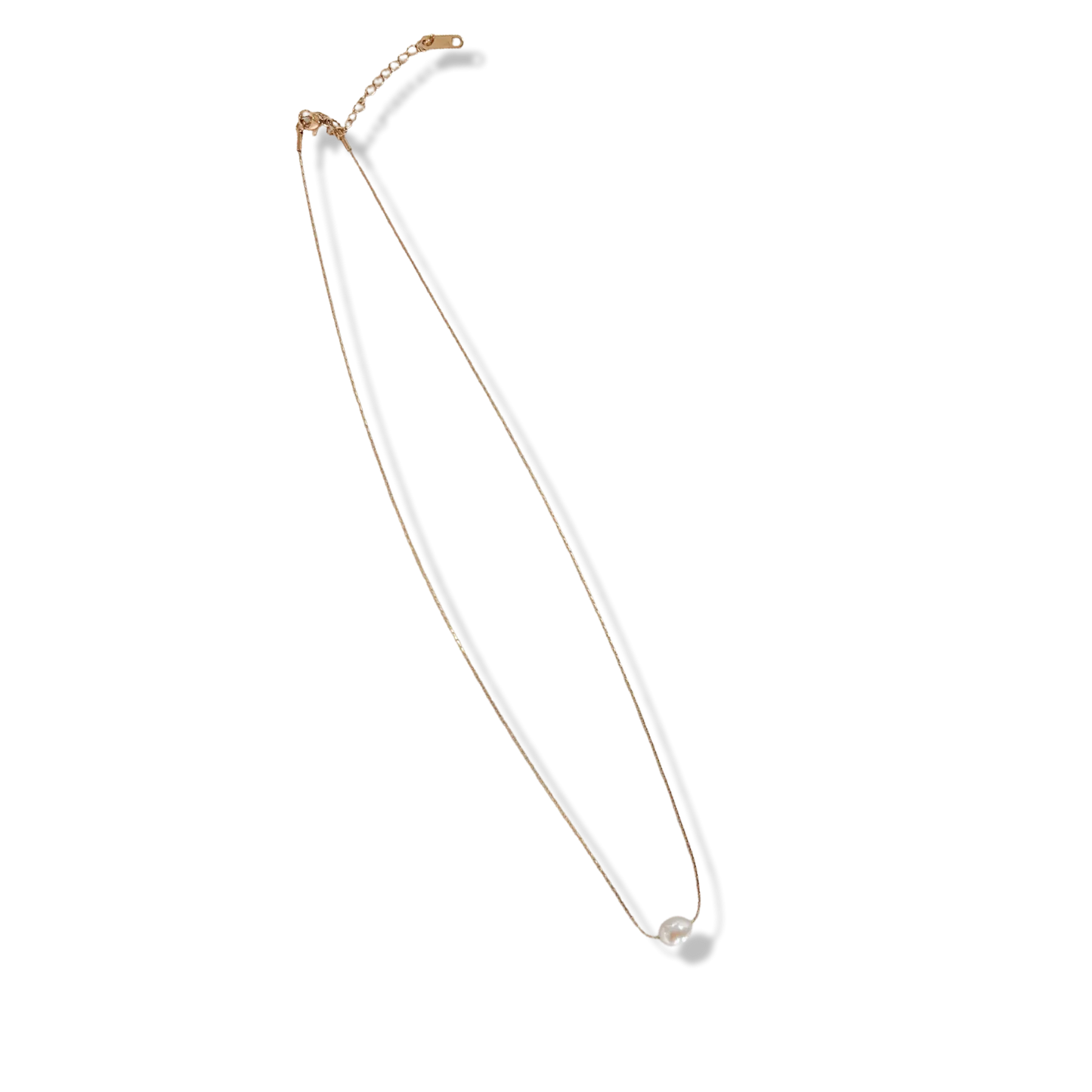 18k Gold Plated Dainty Pearl Necklace