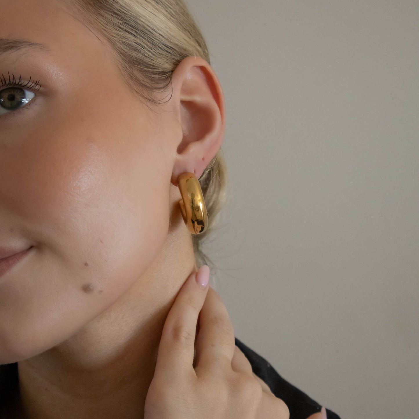 18k Gold Plated Extra Chunky Hoop Earrings