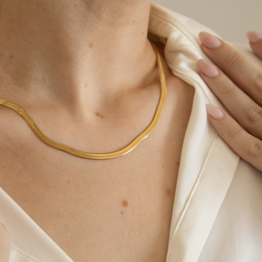 18k Gold Plated Snake Chain Necklace