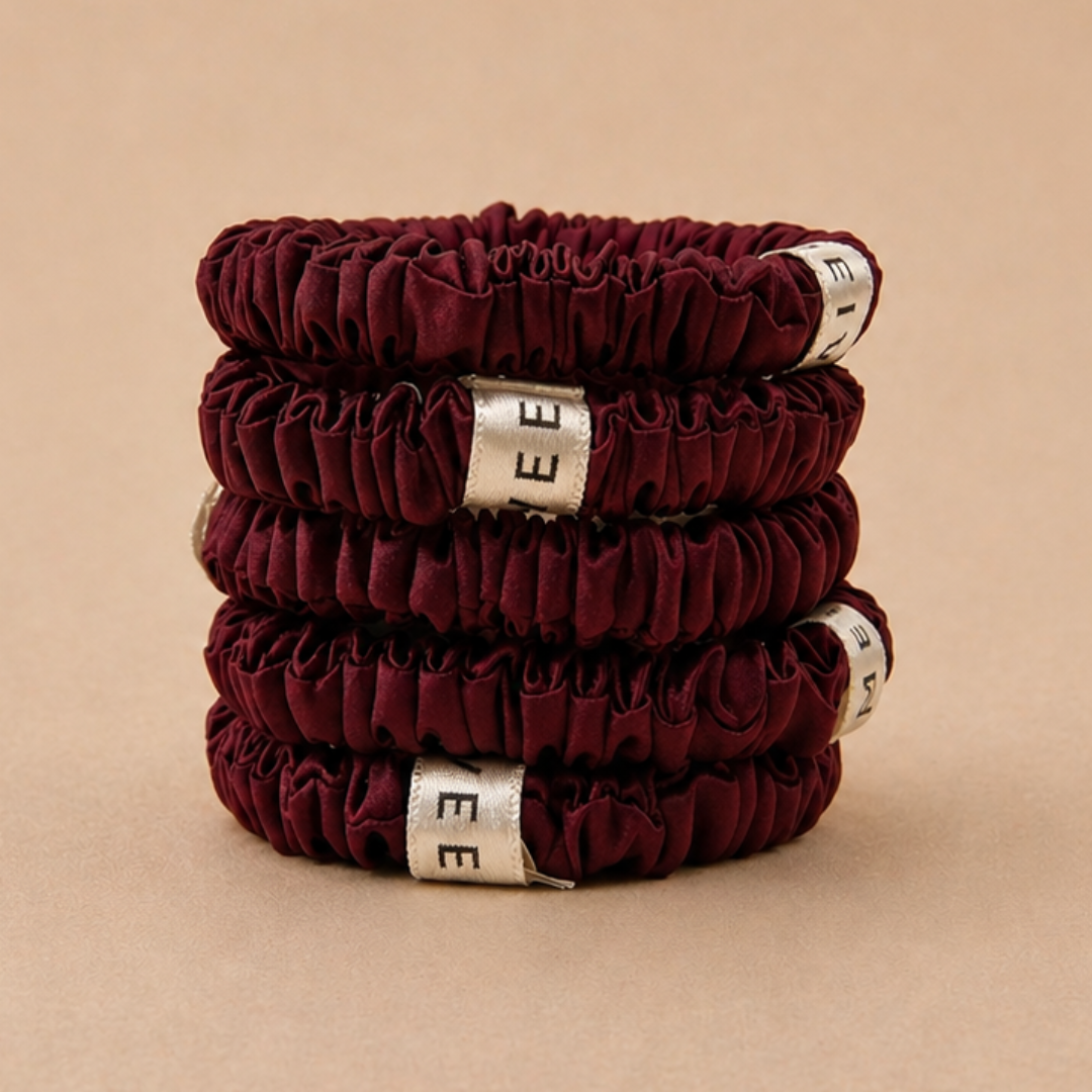 100% Silk Skinny Scrunchies
