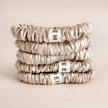 100% Silk Skinny Scrunchies