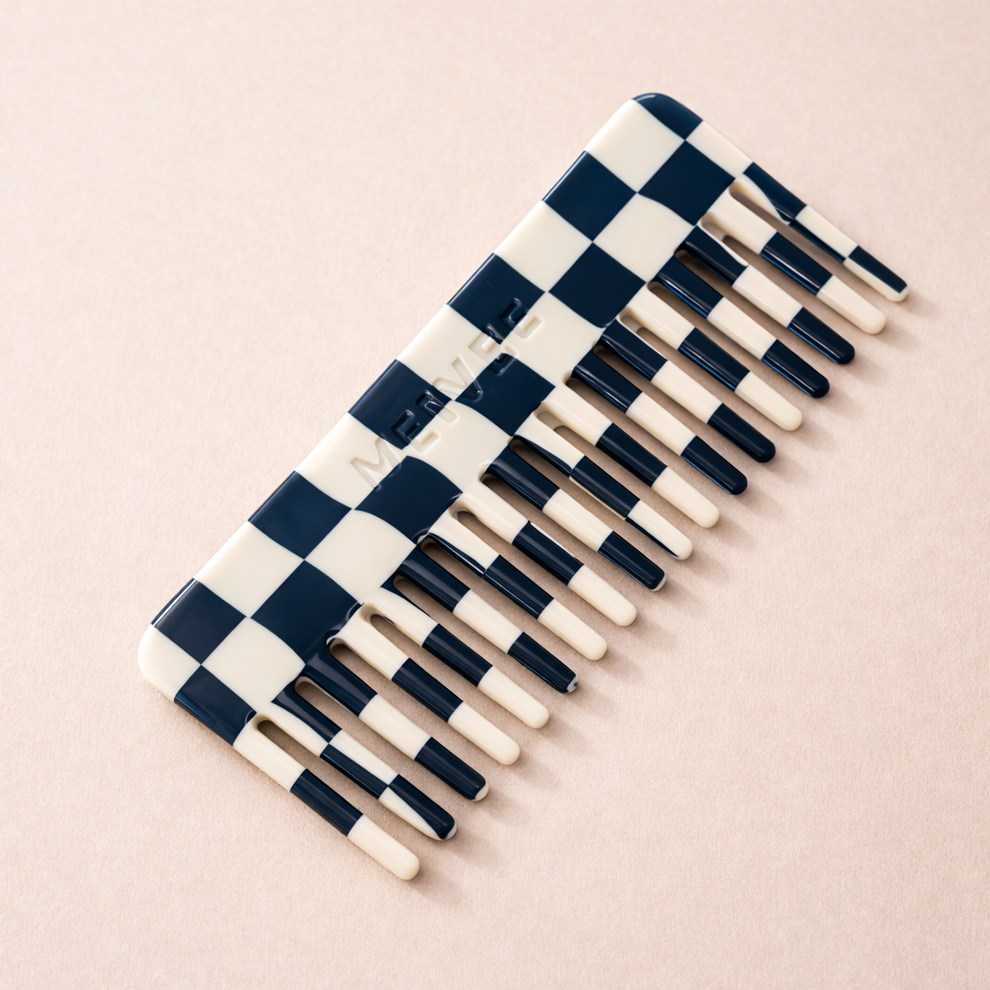 Wide Tooth Checkered Comb – Meivee