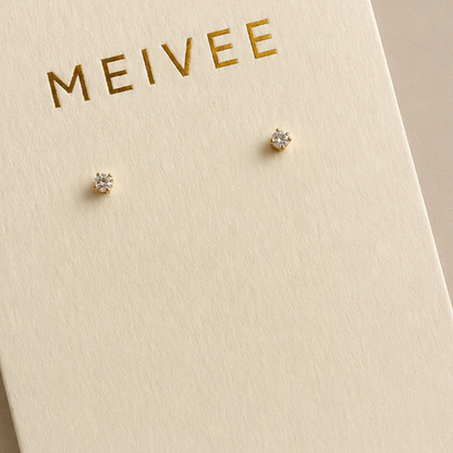 18k Gold Plated Diamanté Studs