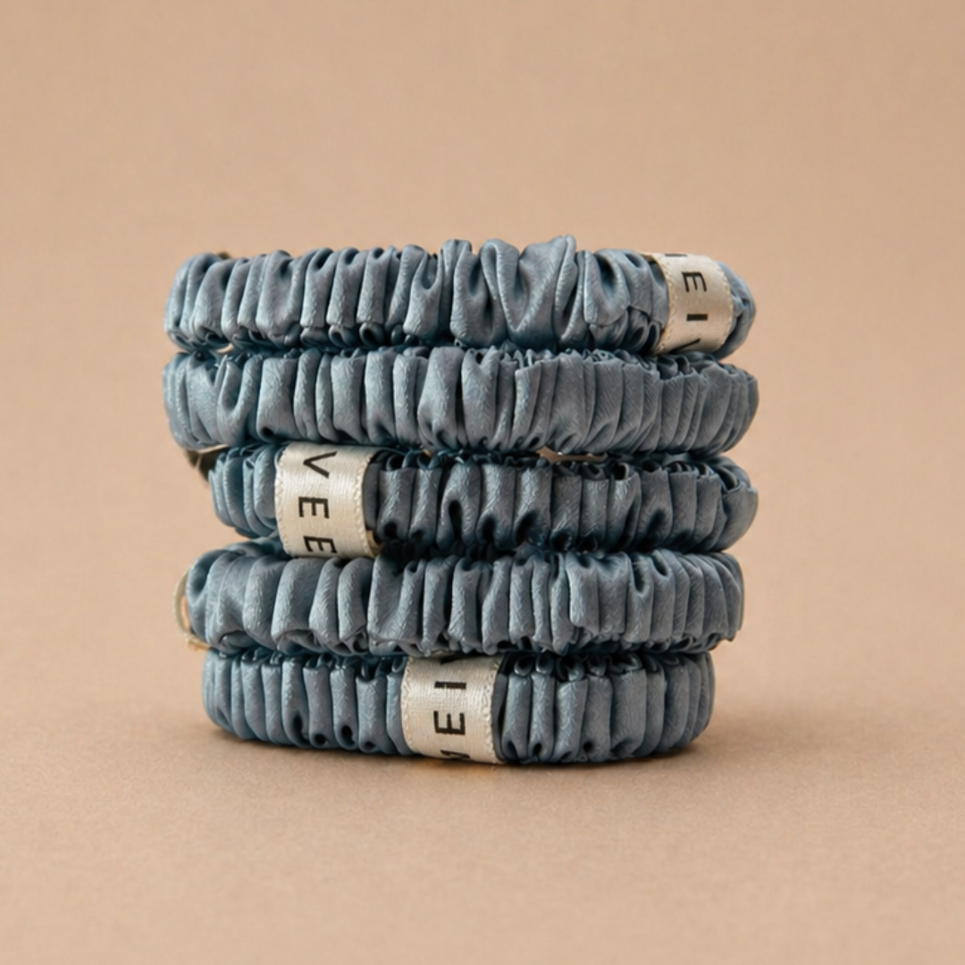 100% Silk Skinny Scrunchies
