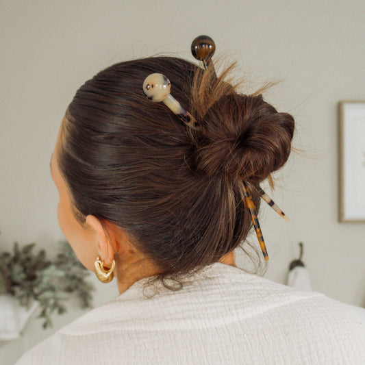 Tortoise shell hair pin