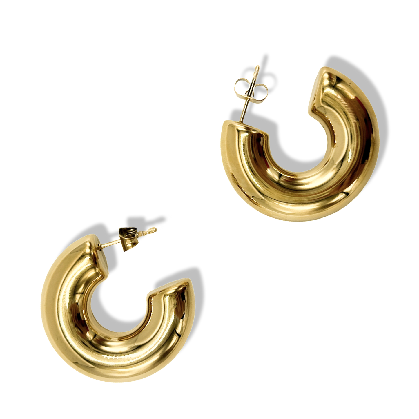 18k Gold Plated Extra Chunky Hoop Earrings