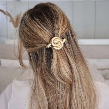 Gold Knot Hair Clip