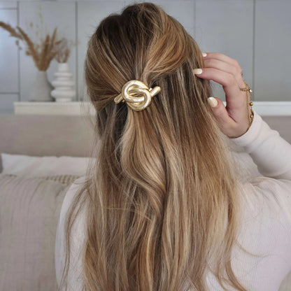 Gold Knot Hair Clip