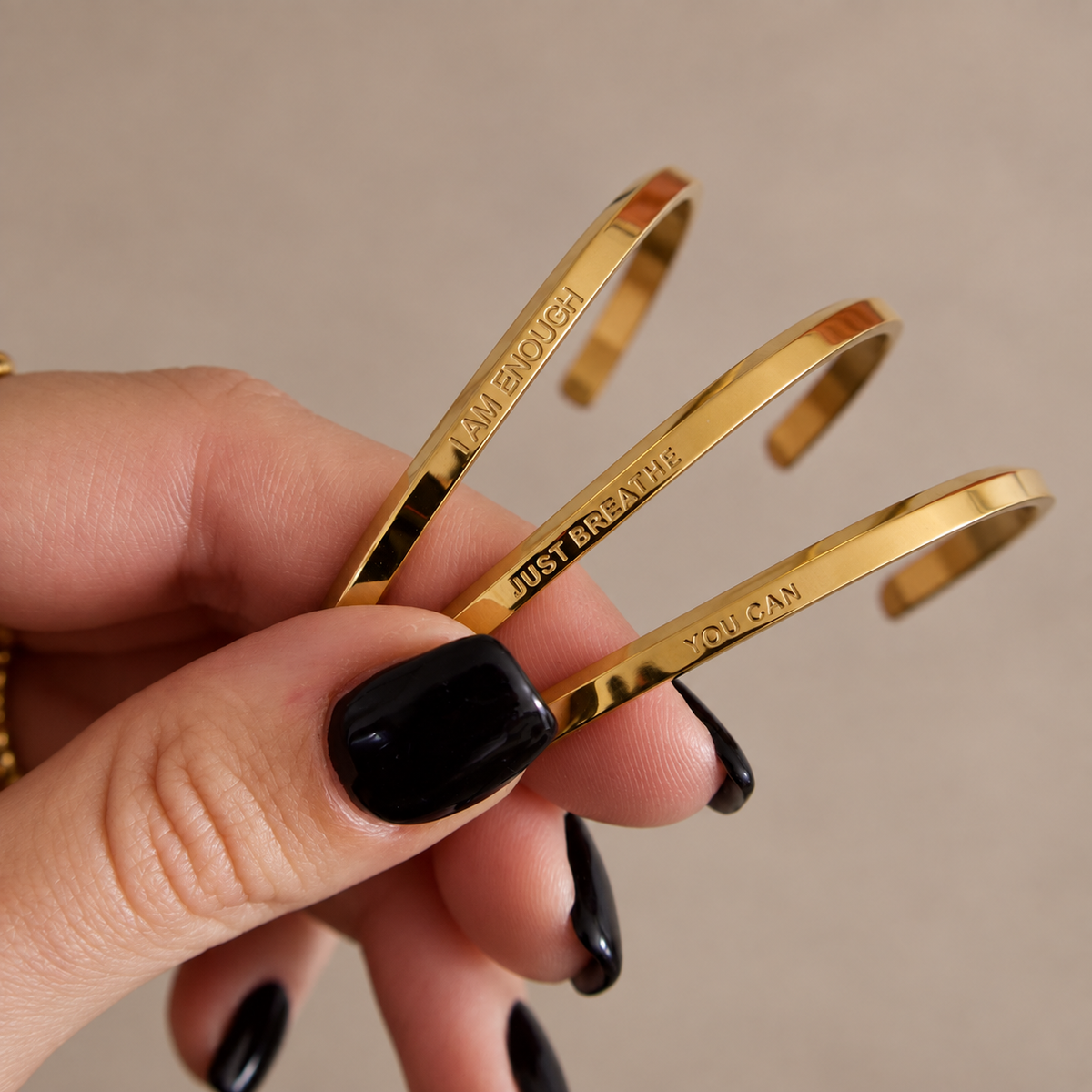 Gold & Silver Waterproof "Affirmation" Bangles