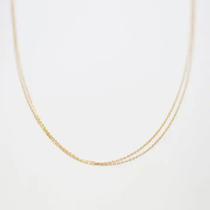 18k Gold Plated Delicate Double Fine Chain Necklace