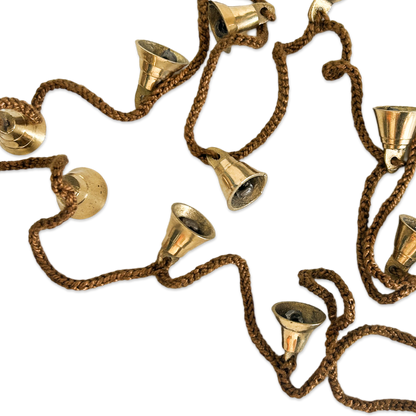 Indian Brass Hanging Bells-Golden Brown