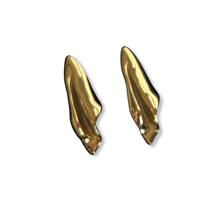 18K Gold Plated  Irregular Wave Earrings