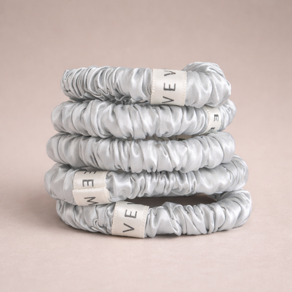 100% Silk Skinny Scrunchies
