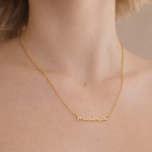 18k Gold Plated Mama Necklace