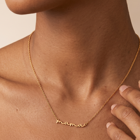 18k Gold Plated Mama Necklace