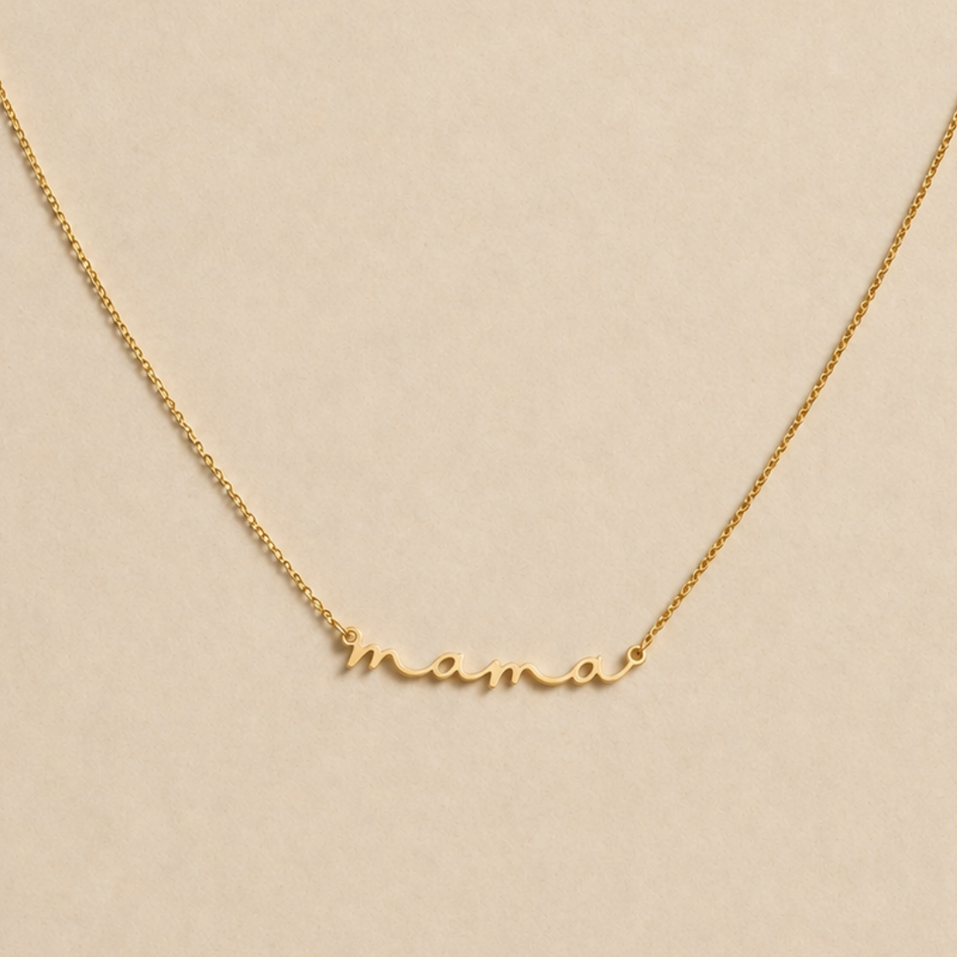 18k Gold Plated Mama Necklace