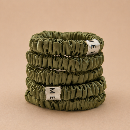 100% Silk Skinny Scrunchies