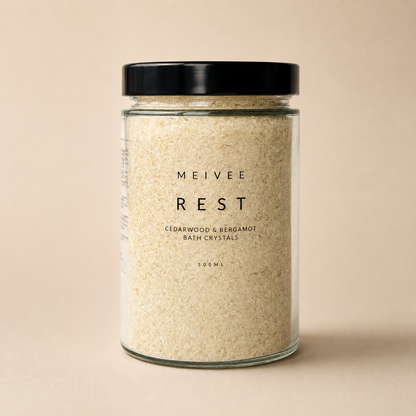 Rest- Cedarwood & Bergamot Bath Crystals
