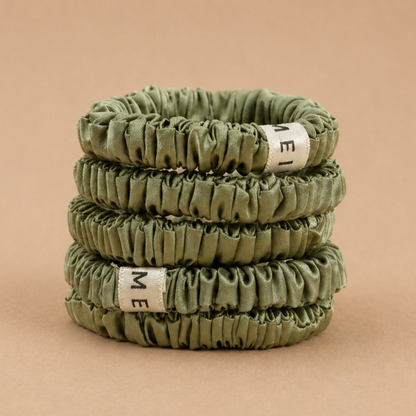 100% Silk Skinny Scrunchies