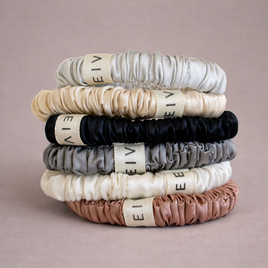 100% Silk Skinny Scrunchies