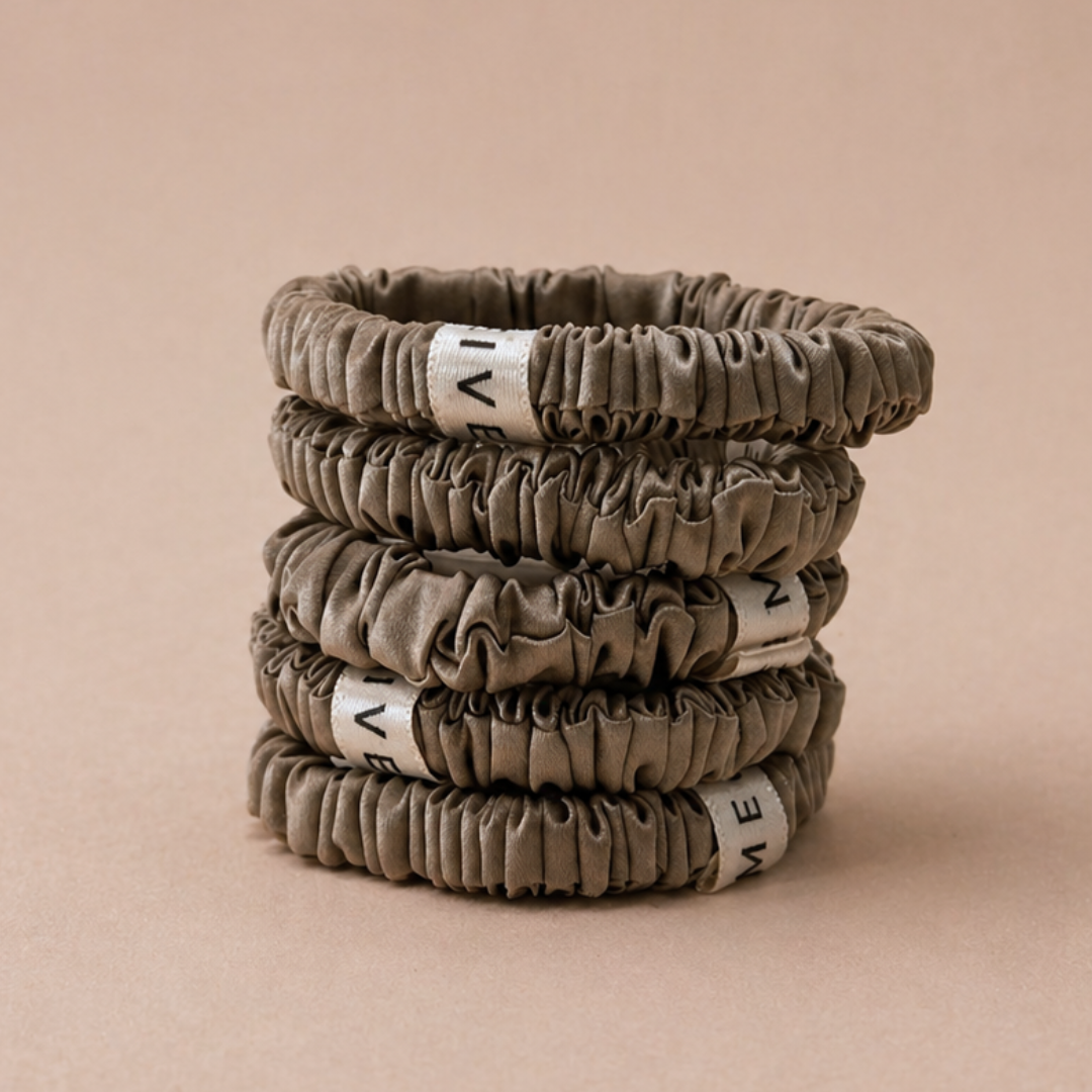100% Silk Skinny Scrunchies