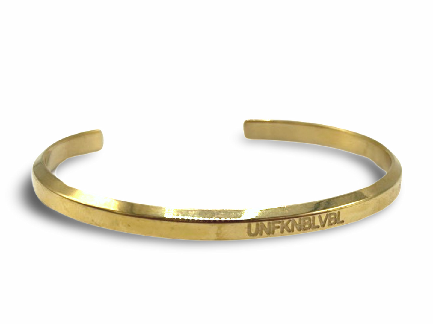 18k Gold Plated 'Affirmation' Bangle - Flexible, Waterproof & Elegant