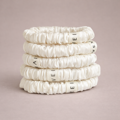 100% Silk Skinny Scrunchies
