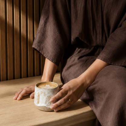 Artisan Ceramic Mug - White Sands