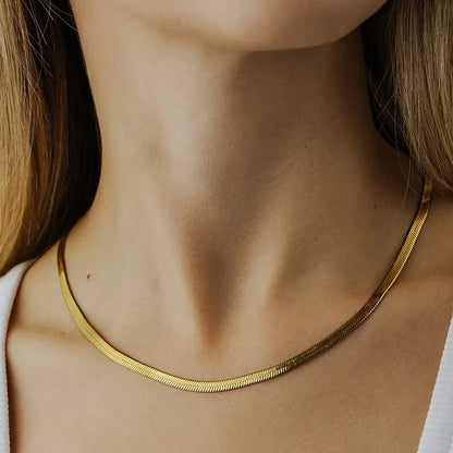 18k Gold Plated Snake Chain Necklace