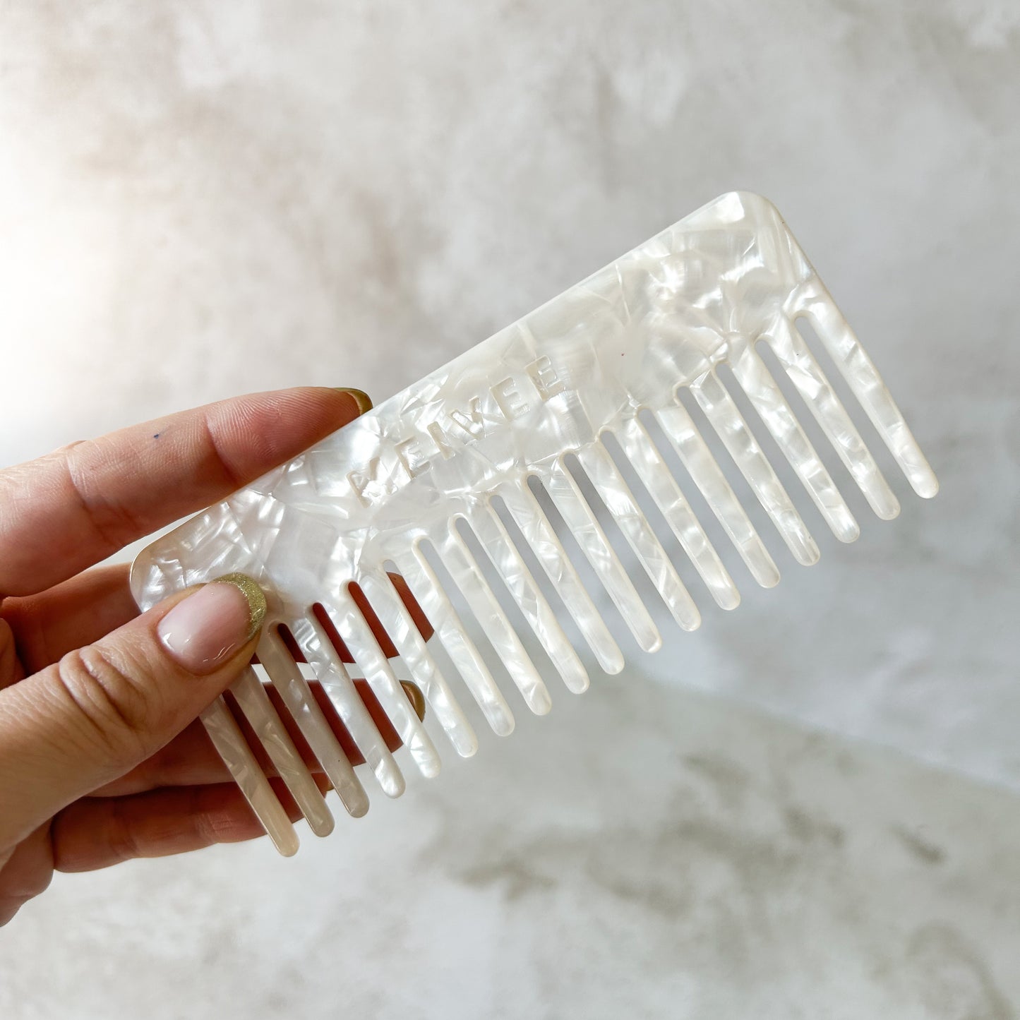 Wide Tooth Ivory Cloud Comb